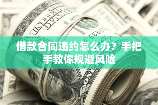 济南借款合同违约怎么办？手把手教你规避风险